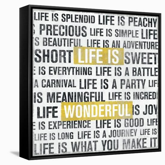 Life Is Yellow-Michael Mullan-Framed Stretched Canvas