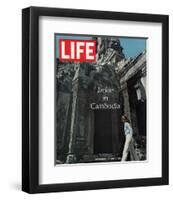 LIFE Jackie Kennedy in Cambodia-null-Framed Art Print