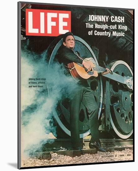 LIFE Johnny Cash Rough-cut King-null-Mounted Art Print