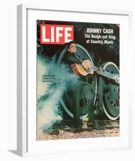 LIFE Johnny Cash Rough-cut King-null-Framed Art Print