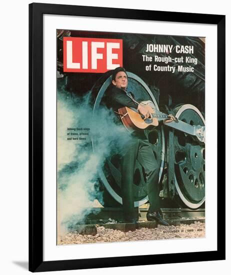 LIFE Johnny Cash Rough-cut King-null-Framed Art Print