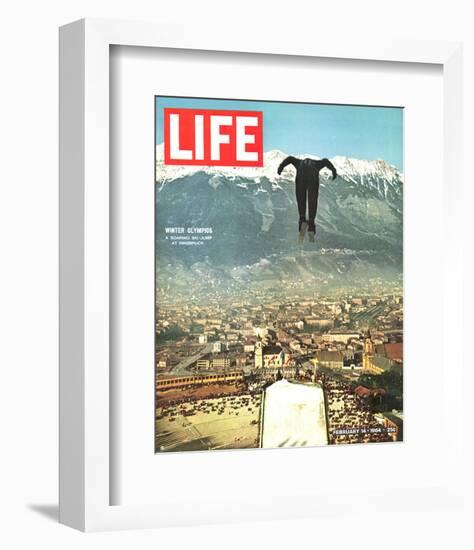 LIFE Jumper Innsbruck Olympics-null-Framed Art Print