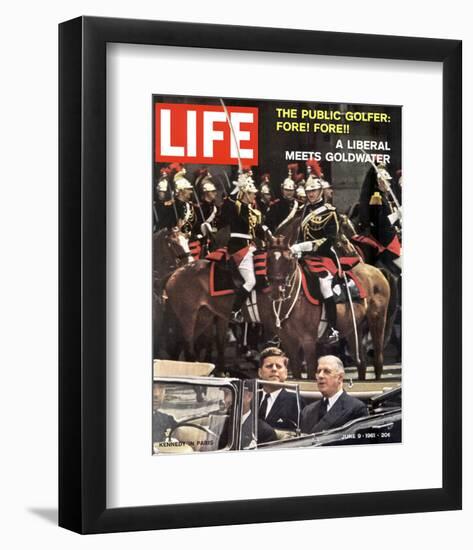 LIFE Kennedy in Paris 1961-null-Framed Art Print