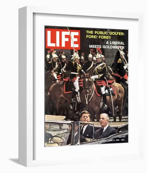 LIFE Kennedy in Paris 1961-null-Framed Art Print