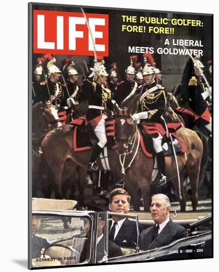 LIFE Kennedy in Paris 1961-null-Mounted Art Print