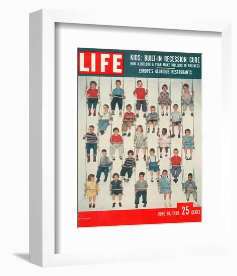 LIFE Kids-Recession Cure 1958-null-Framed Art Print