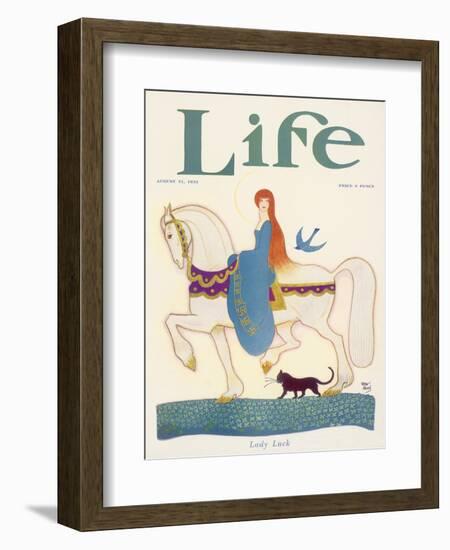 Life, Lady Luck 1924-Rea Irvin-Framed Art Print