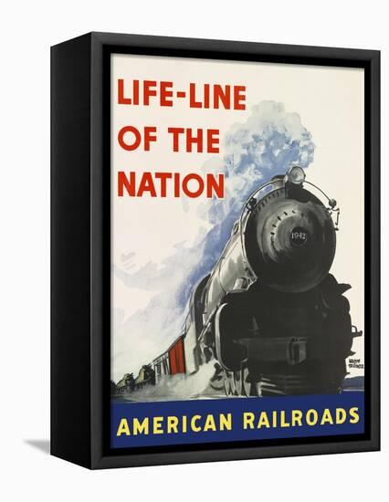 Life-Line of the Nation American Railroads-null-Framed Stretched Canvas