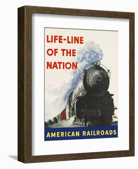 Life-Line of the Nation American Railroads-null-Framed Giclee Print