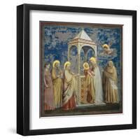 Life of Chris, Presentation at the Temple-Giotto di Bondone-Framed Art Print