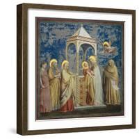 Life of Chris, Presentation at the Temple-Giotto di Bondone-Framed Art Print