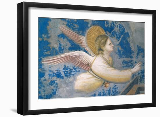 Life of Christ, Angel at the Nativity-Giotto di Bondone-Framed Art Print