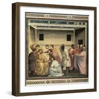 Life of Christ: Flagellation-Giotto di Bondone-Framed Art Print