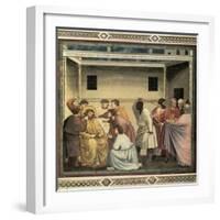 Life of Christ: Flagellation-Giotto di Bondone-Framed Art Print