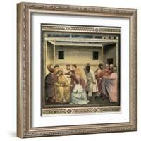 Life of Christ: Flagellation-Giotto di Bondone-Framed Art Print