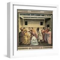 Life of Christ: Flagellation-Giotto di Bondone-Framed Art Print