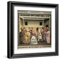 Life of Christ: Flagellation-Giotto di Bondone-Framed Art Print