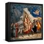 Life of Christ, The Flight into Egypt-Giotto di Bondone-Framed Stretched Canvas