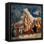 Life of Christ, The Flight into Egypt-Giotto di Bondone-Framed Stretched Canvas