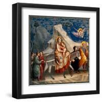 Life of Christ, The Flight into Egypt-Giotto di Bondone-Framed Art Print