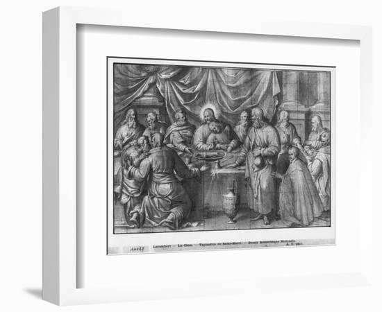 Life of Christ, the Last Supper, Preparatory Study of Tapestry Cartoon-Henri Lerambert-Framed Giclee Print