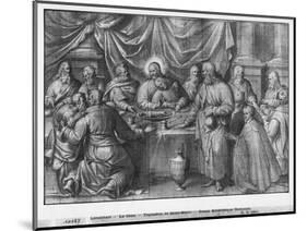 Life of Christ, the Last Supper, Preparatory Study of Tapestry Cartoon-Henri Lerambert-Mounted Giclee Print