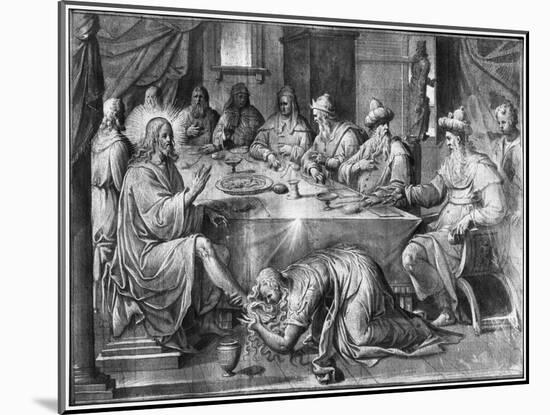 Life of Christ, the Meal at the House of Simon the Pharisee-Henri Lerambert-Mounted Giclee Print