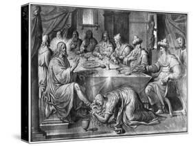 Life of Christ, the Meal at the House of Simon the Pharisee-Henri Lerambert-Stretched Canvas