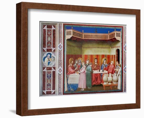 Life of Christ, The Wedding at Cana-Giotto di Bondone-Framed Art Print