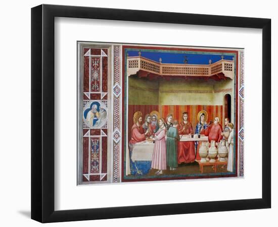 Life of Christ, The Wedding at Cana-Giotto di Bondone-Framed Art Print