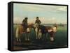 Life of Gauchos in Pampas: Riders Preparing for Rodeo-Properzia De Rossi-Framed Stretched Canvas