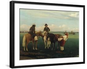 Life of Gauchos in Pampas: Riders Preparing for Rodeo-Properzia De Rossi-Framed Premium Giclee Print