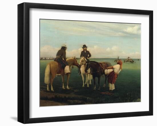 Life of Gauchos in Pampas: Riders Preparing for Rodeo-Properzia De Rossi-Framed Giclee Print