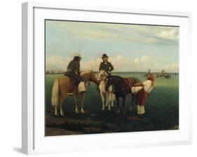 Life of Gauchos in Pampas: Riders Preparing for Rodeo-Properzia De Rossi-Framed Giclee Print