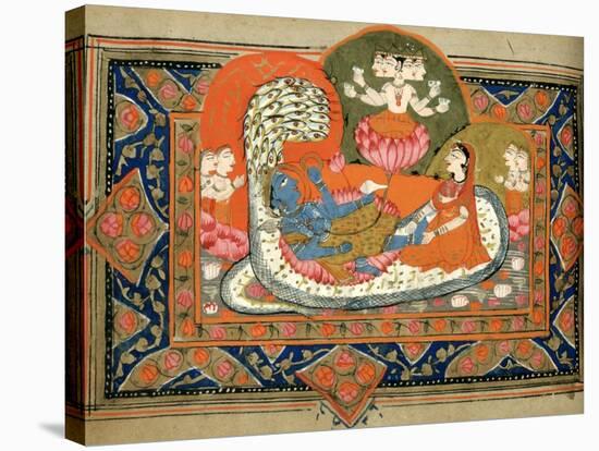 Life of Krishna, C18th - 19th Century-null-Stretched Canvas