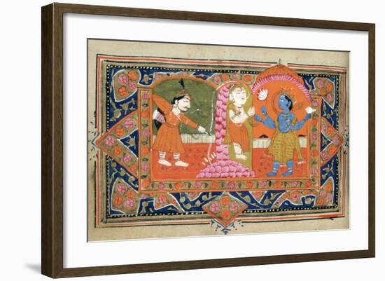 Life of Krishna, C18th - 19th Century-null-Framed Giclee Print