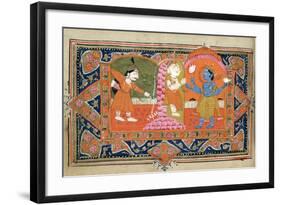 Life of Krishna, C18th - 19th Century-null-Framed Giclee Print