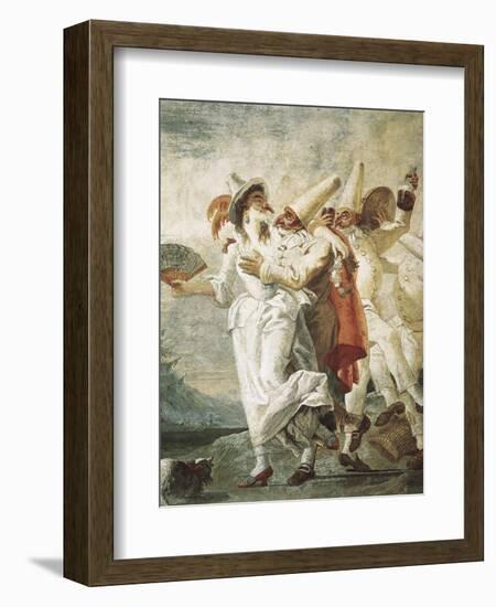 Life of Pulcinella-Giovanni Battista Tiepolo-Framed Art Print