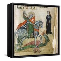 Life of St. George and St. Margaret, Dragon-Miniatore veronese-Framed Stretched Canvas