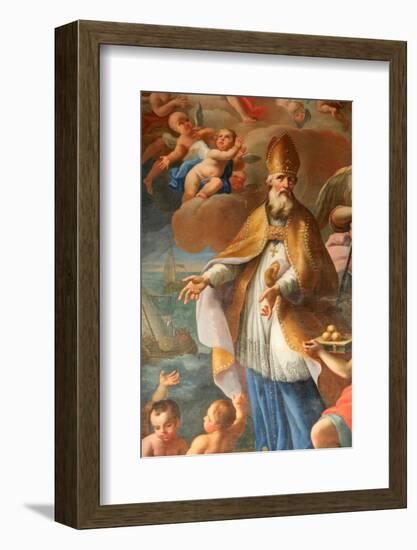 Life of St. Nicolas, Bishop of Myra, St. Nicolas de Veroce church, Haute Savoie, France-Godong-Framed Photographic Print