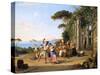 Life of the Italian People, Pozzuoli. Ca. 1823-Franz Ludwig Catel-Stretched Canvas