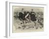 Life on a Californian Ostrich-Farm, a Fight in the Paddock Between Two Ostriches-William Small-Framed Giclee Print