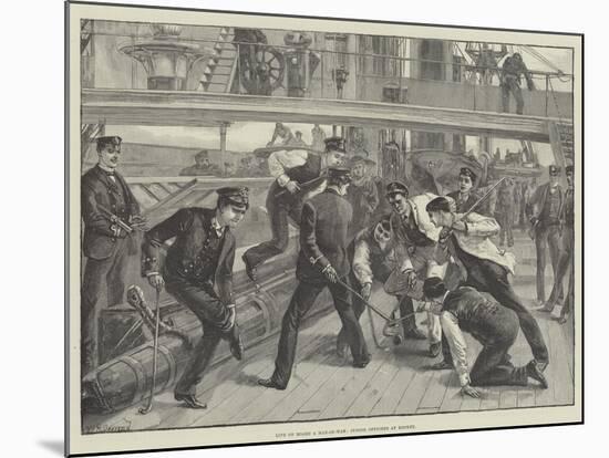 Life on Board a Man-Of-War, Junior Officers at Hockey-William Heysham Overend-Mounted Giclee Print