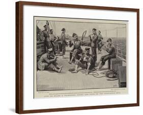 Life on Board a Transport, Drums and Fifes on the Forecastle Deck-Henry Marriott Paget-Framed Giclee Print