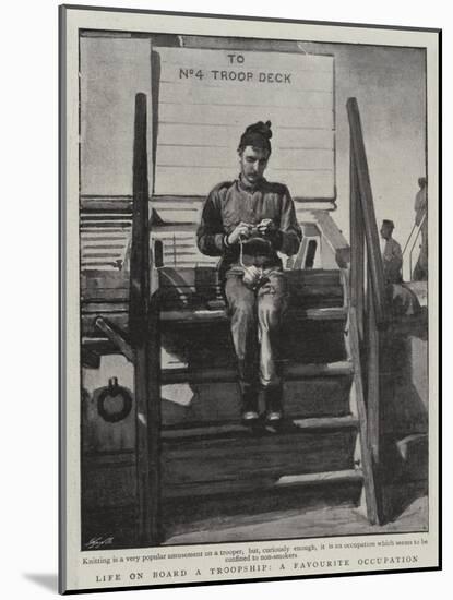 Life on Board a Troopship, a Favourite Occupation-null-Mounted Premium Giclee Print