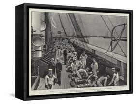 Life on Board a Warship, Examination of the Kits-Joseph Nash-Framed Stretched Canvas