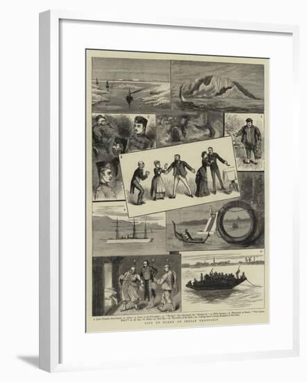 Life on Board an Indian Troopship-null-Framed Giclee Print