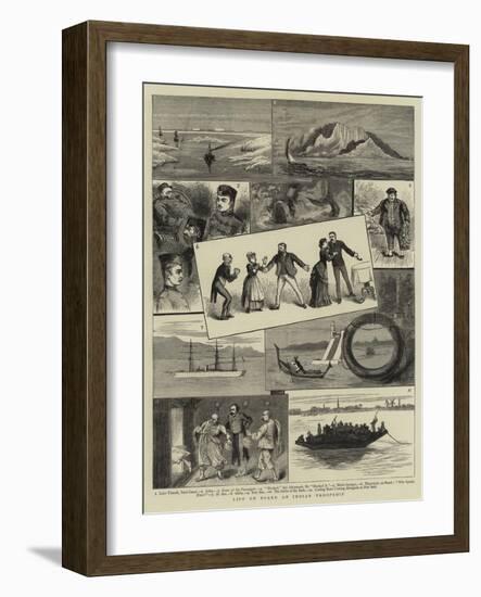 Life on Board an Indian Troopship-null-Framed Giclee Print