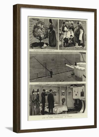 Life on H M S Edinburgh at Malta-null-Framed Giclee Print