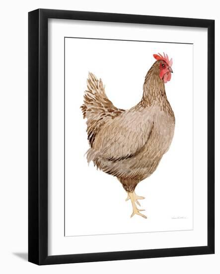 Life on the Farm Chicken Element III-Kathleen Parr McKenna-Framed Art Print